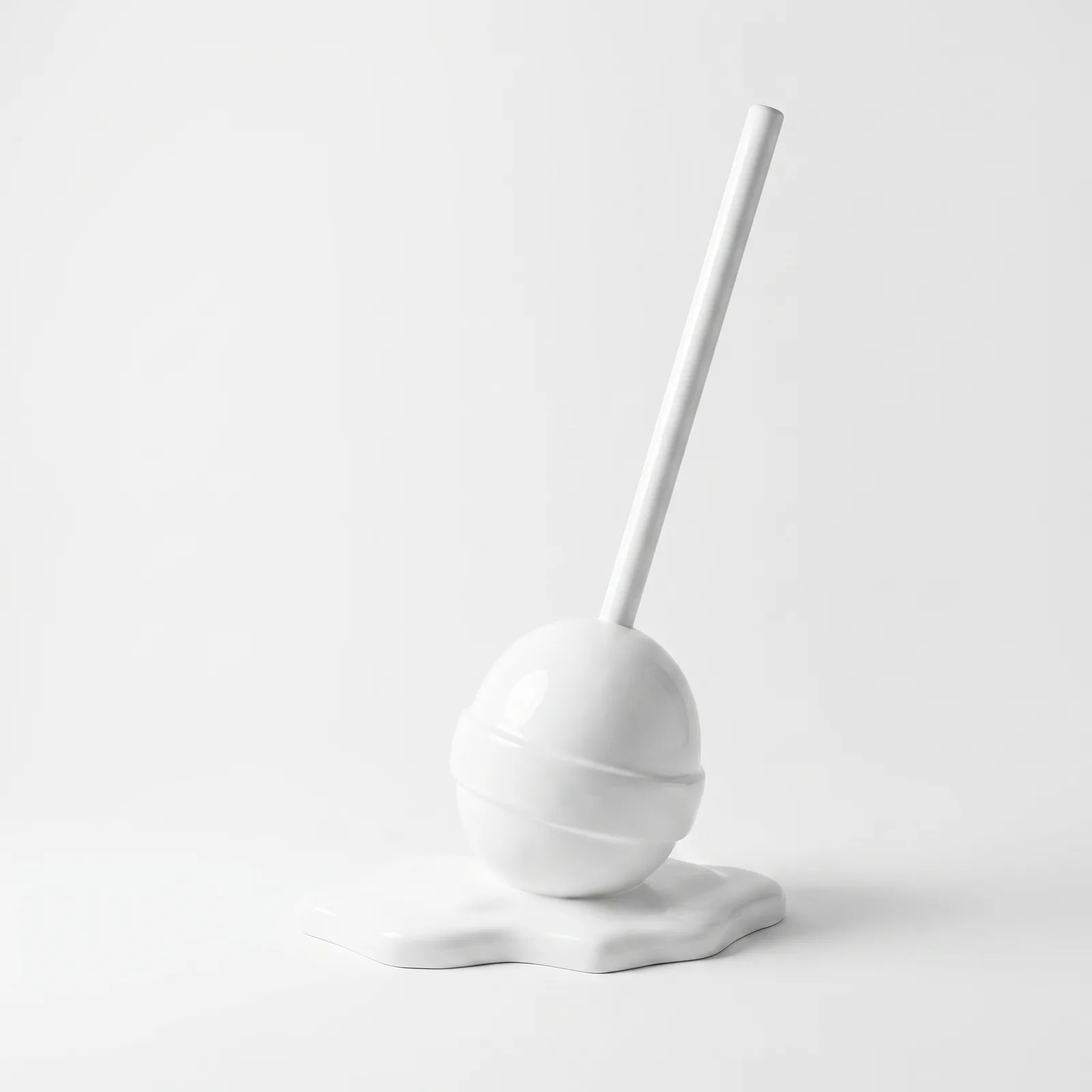 Lolly Beeld 95cm – Wit met Witte Steel